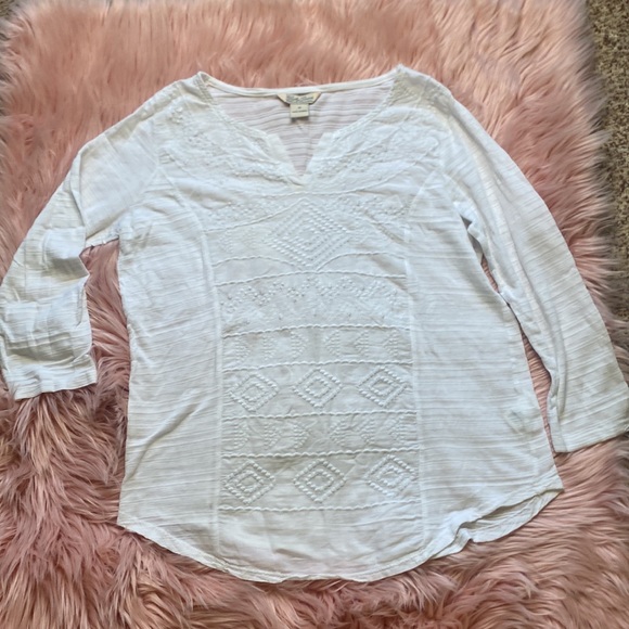 Lucky Brand Sahara Embroidered Top, Size Medium - Picture 2 of 5